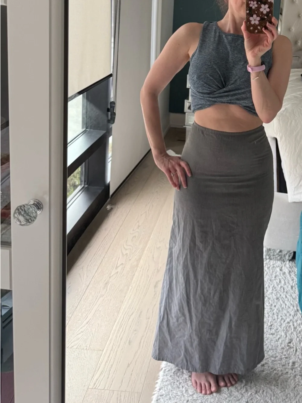 Vintage Gray Maxi Skirt - Women - Picture 5 of 5